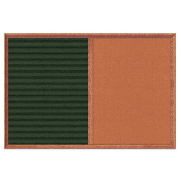 Enclosed Corkboard, 1 Door, 60"x36", 4" Fra, UV3424-SATIN-CLOUD